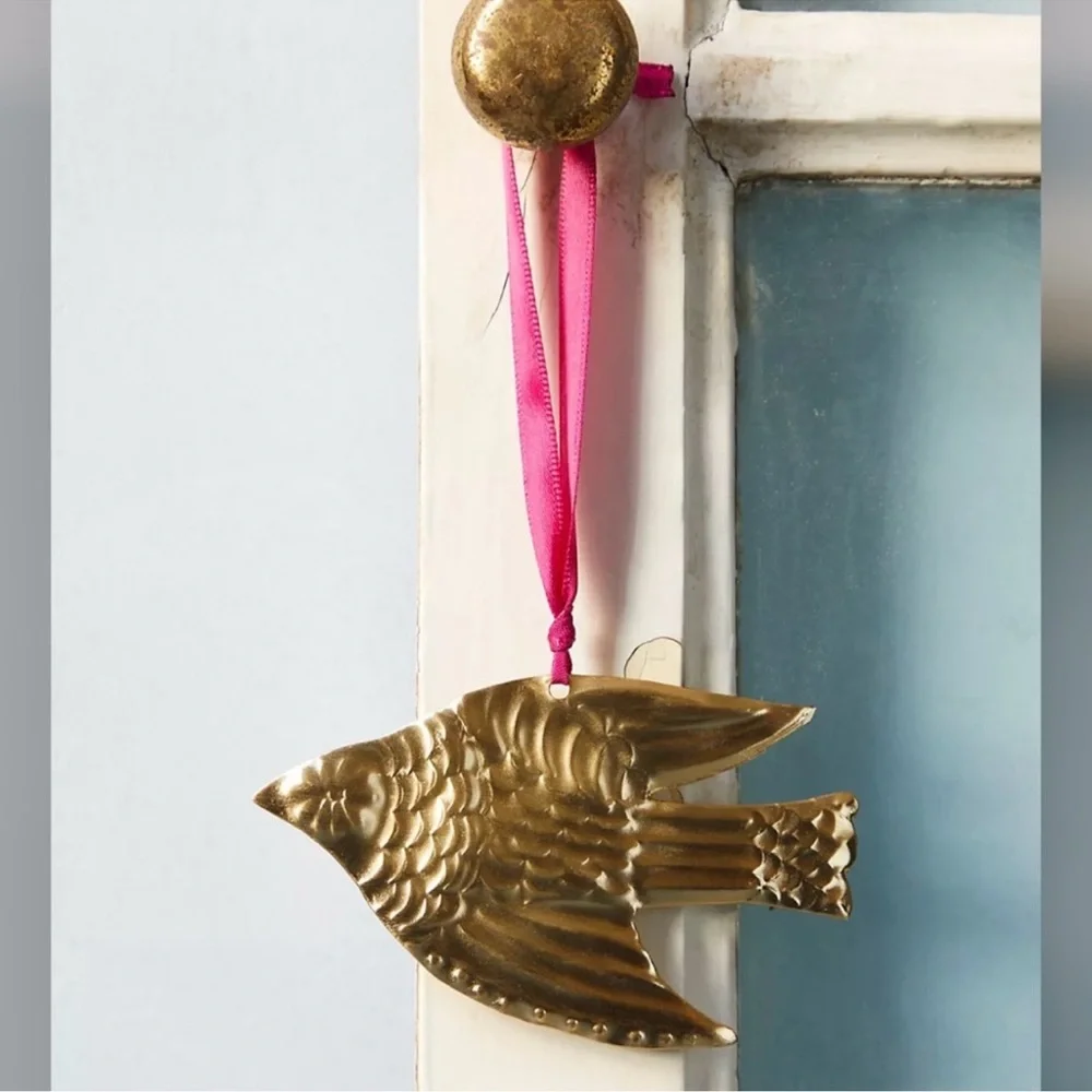 Free People Gilded T in north Dove Ornament